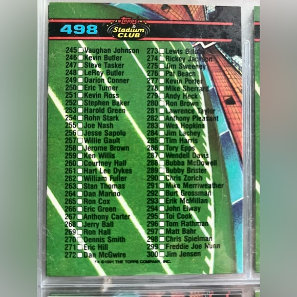 1991 Topps Stadium Club Football Complete Set - Picture 14 of 14